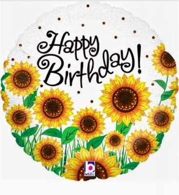 Sunflower Happy Birthday Balloon