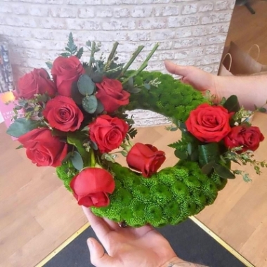 Funeral Wreath with a Spray.