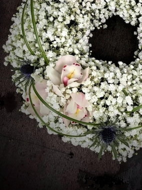 Orchid Funeral Wreath